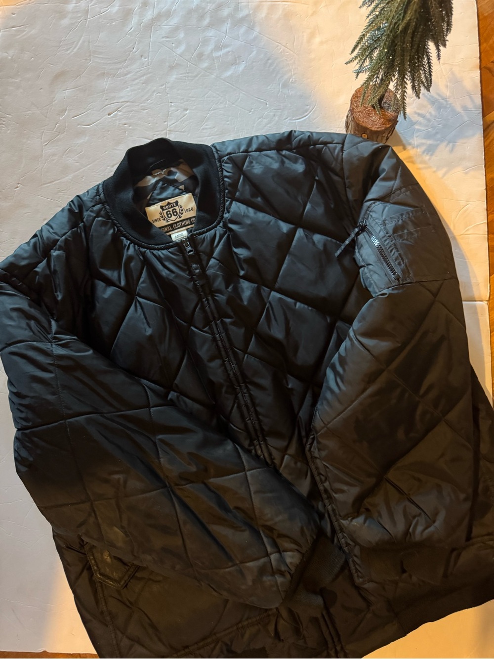 Route 66 Black Quilted Puffer Jacket